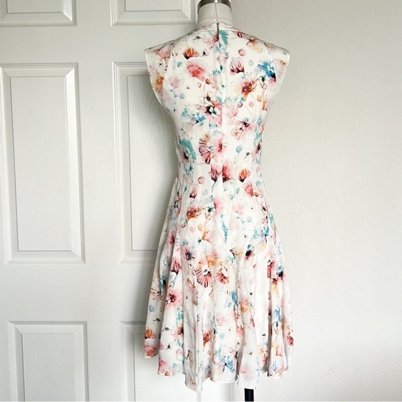 Rebecca Taylor Poppy Print Silk Godet Dress - Picture 4 of 9